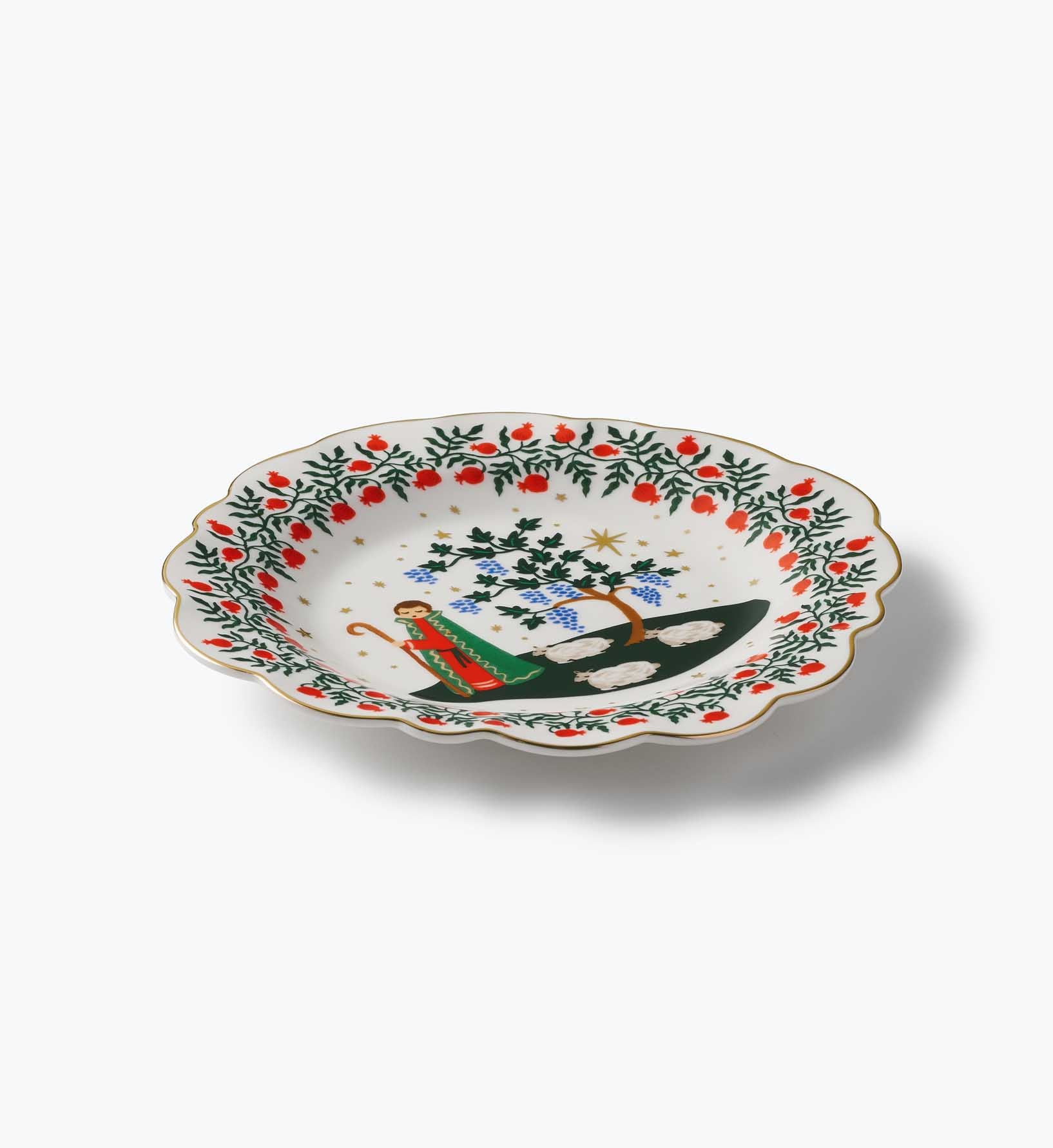 Porcelain Dessert Plate Set - Nativity